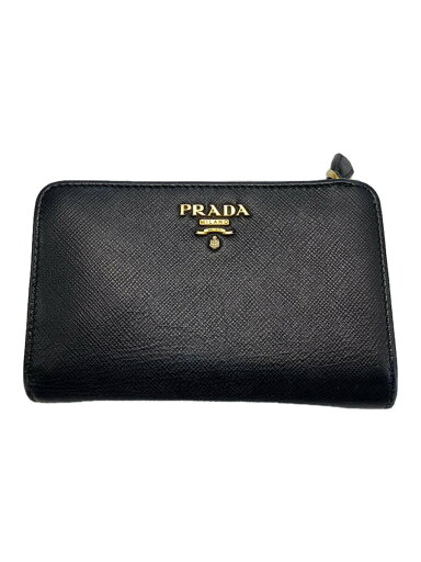 【中古】PRADA◆2つ折り財布/レザー/BLK/角スレ・使用感有【服飾雑貨他】 【中古】PRADA◆2つ折り財布/レザー/BLK/角スレ・使用感有【服飾雑貨他】