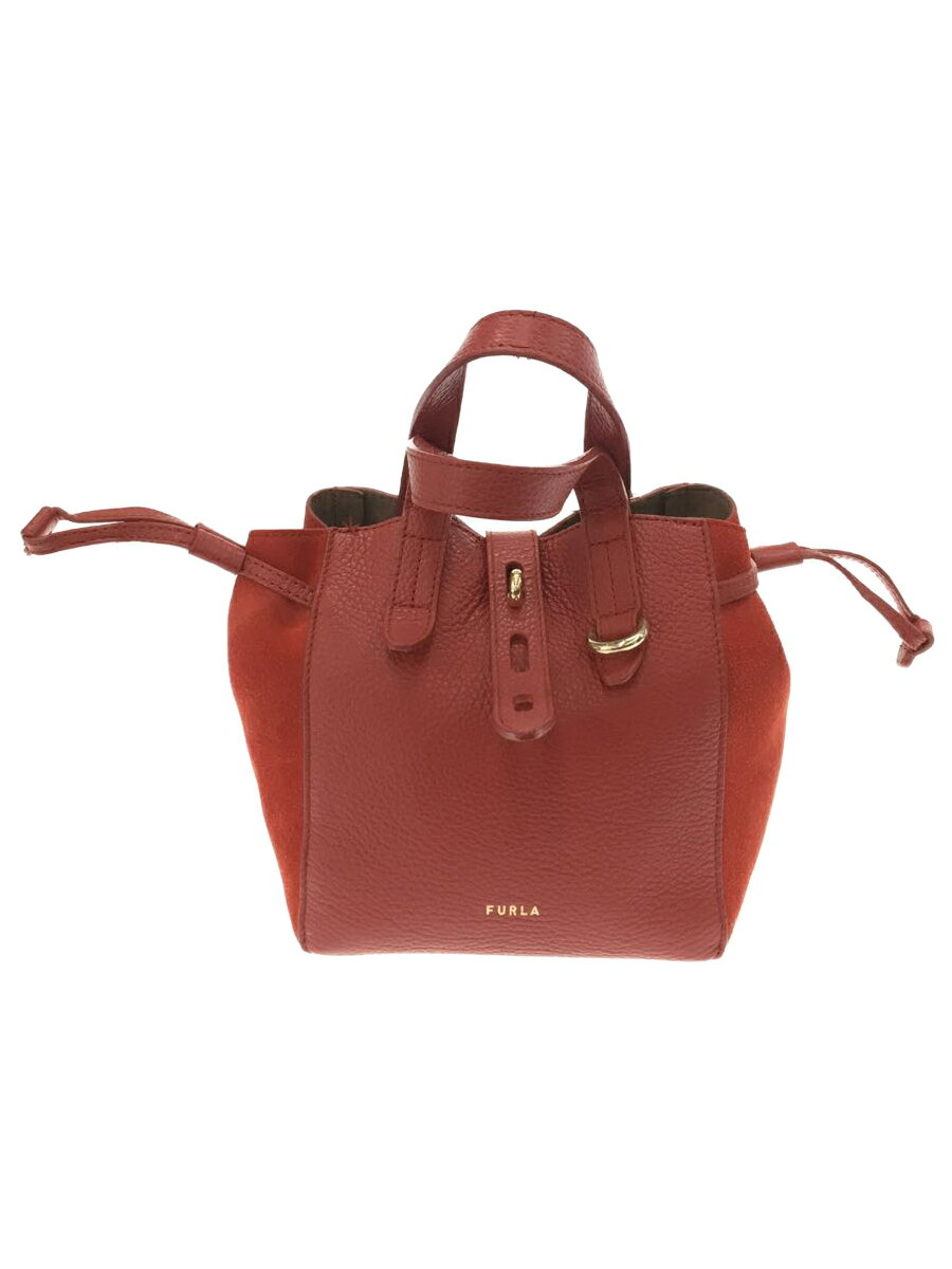 【中古】FURLA◆BASRFUA-HSF000/2WAY/トートバッグ/レザー/レッド【バッグ】