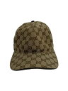 【中古】GUCCI◆キャップ/--/キャンバス/CML/総柄/メンズ/200035・601564【服飾雑貨他】