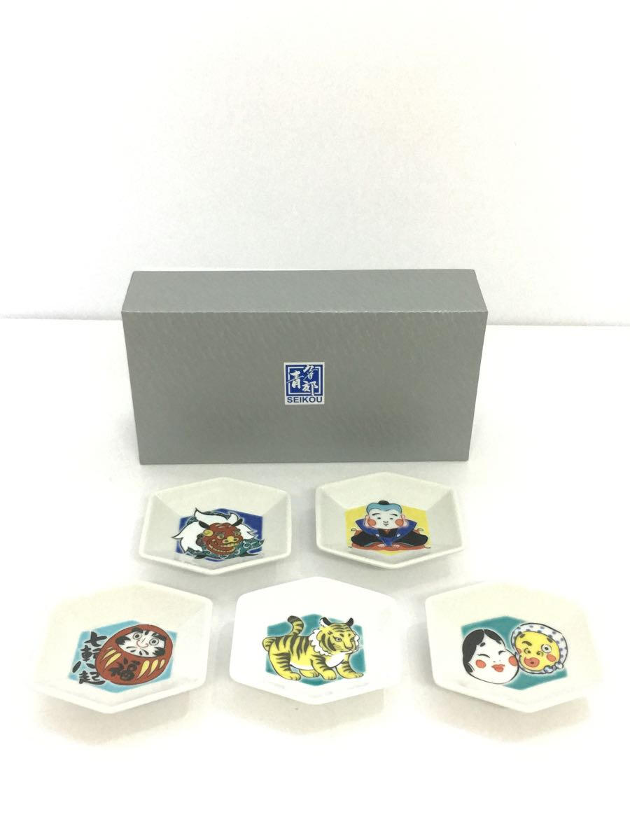 【中古】 九谷焼青郊窯皿/5点セッ...