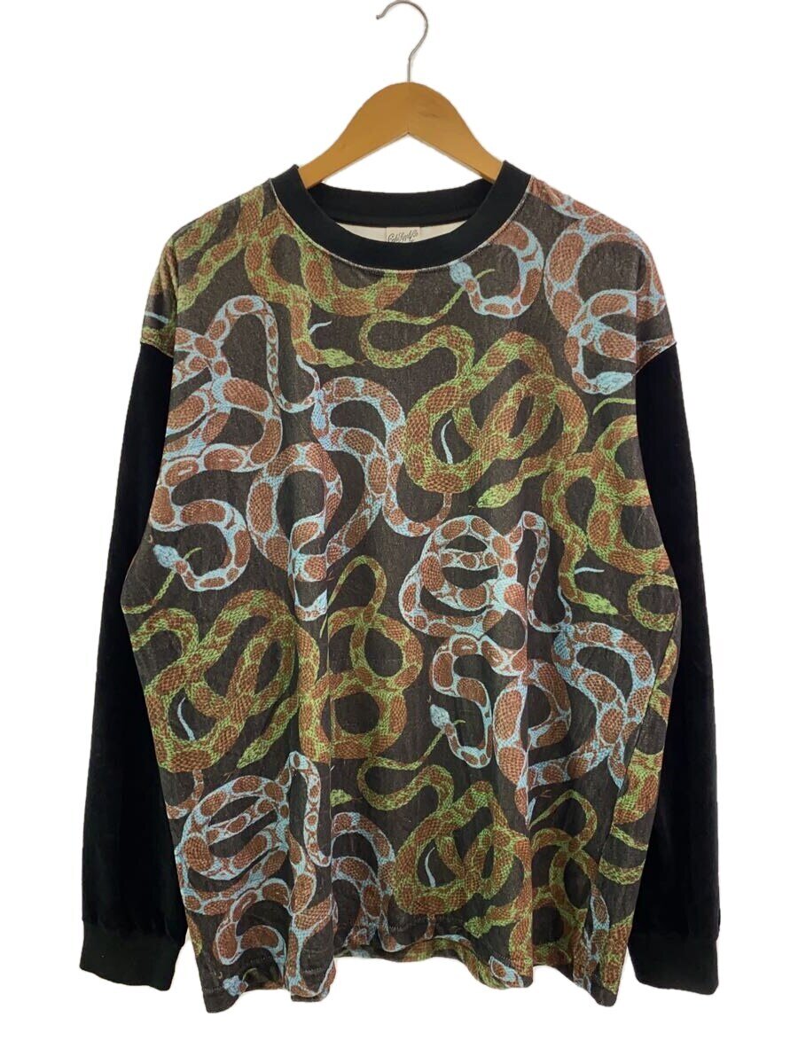 šCALEEsneak pattern drop shoulder velour/L/åȥ/BLKڥ󥺥