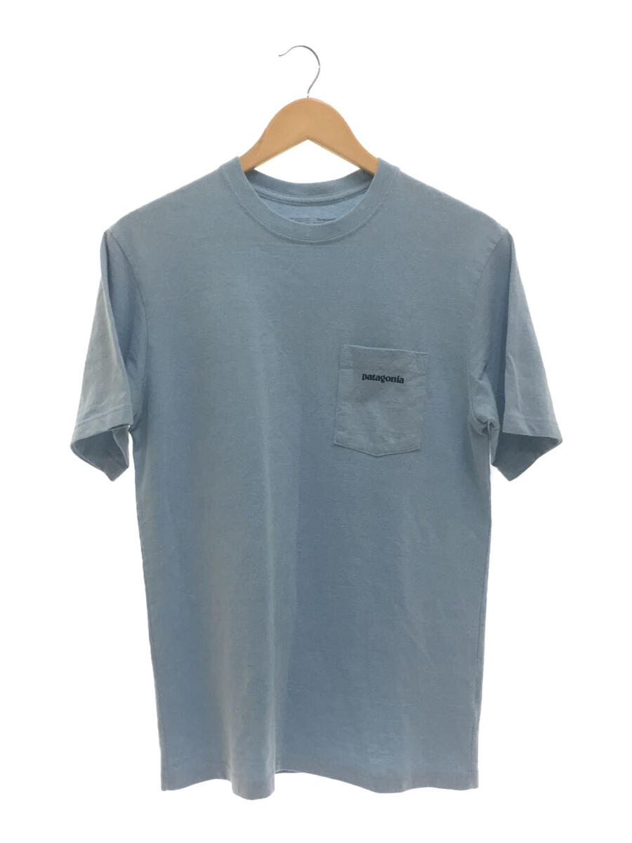【中古】patagonia◆Tシャツ/XS/コットン/ブルー/使用感有/39178【メンズウェア】