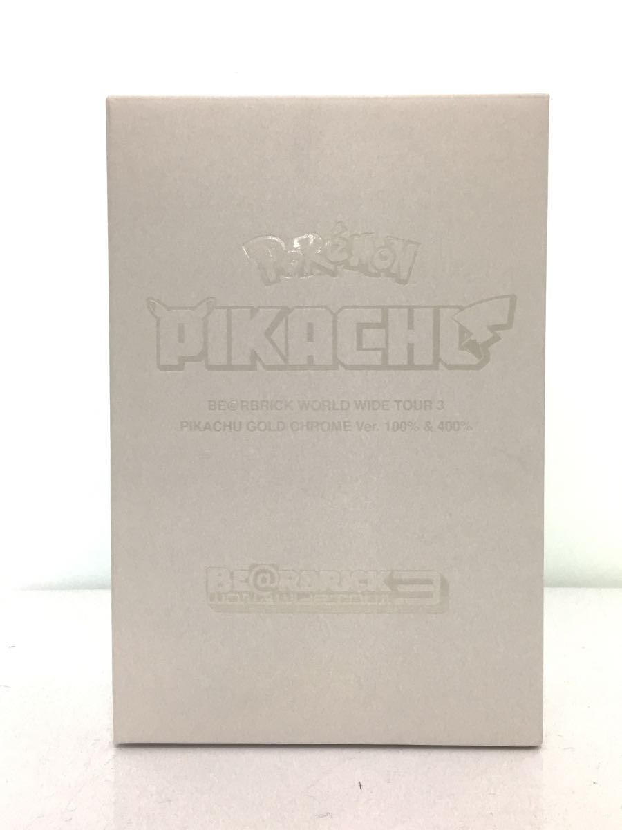 【中古】MEDICOM TOY◆BE@RBRICK WORLD WIDE TURE 3/PIKACHU GOLD CHROME/※箱ヘコミ有【ホビー】