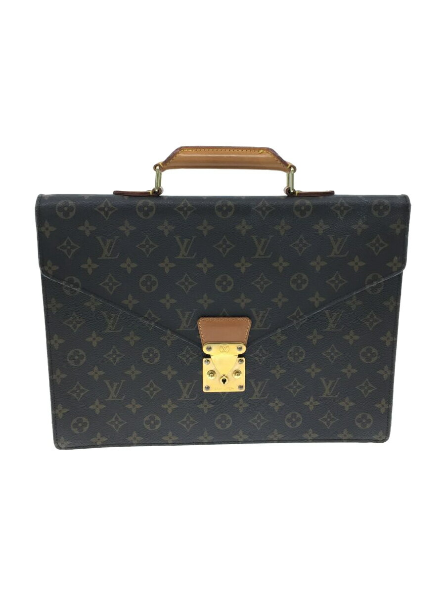 【中古】LOUIS VUITTON◆セルヴィエットコンセイエ_モノグラム_BRW/PVC/BRW【バッグ】