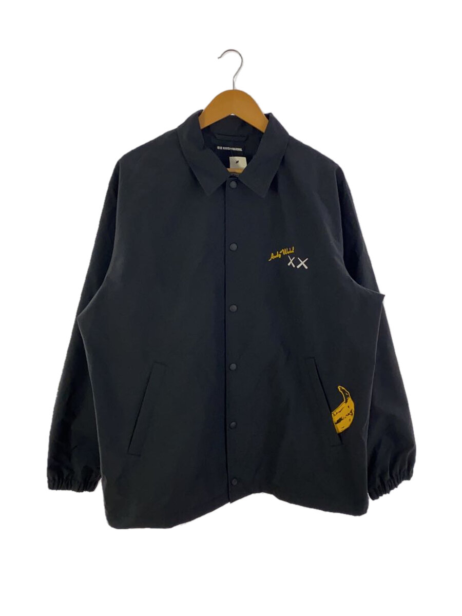 【中古】UNIQLO◆ウォーホルコーチジャケット/XL/ポリエステル/BLK/無地/474138//【メンズウェア】