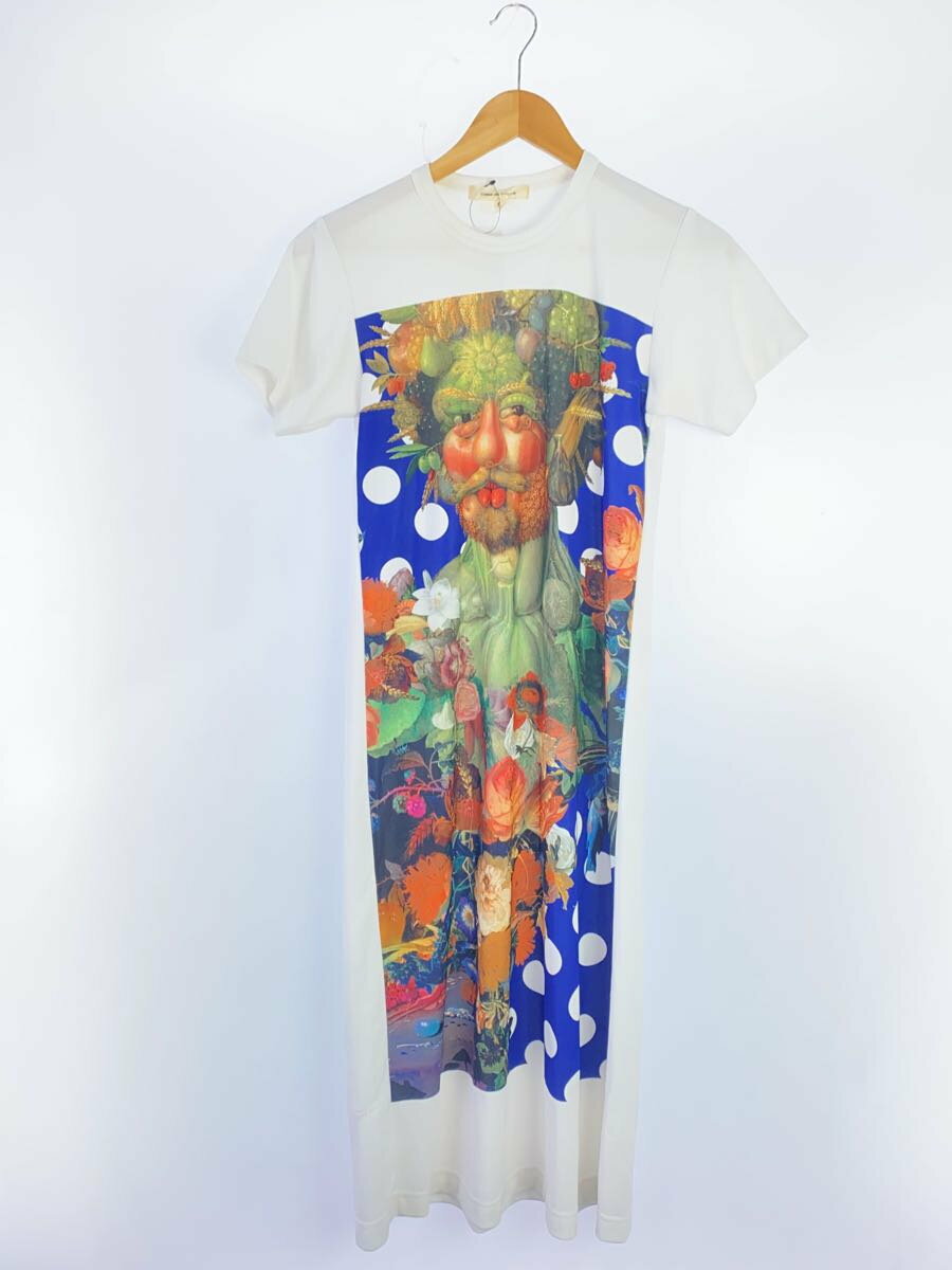 【中古】COMME des GARCONS◆半袖ワンピース/S/ポリエステル/WHT【レディースウェア】