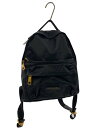 【中古】MARC JACOBS◆ロゴレザー/A4/バックパック/フロントダブルポケット/リュック/ナイロン/ブラック/M0013946【バッグ】