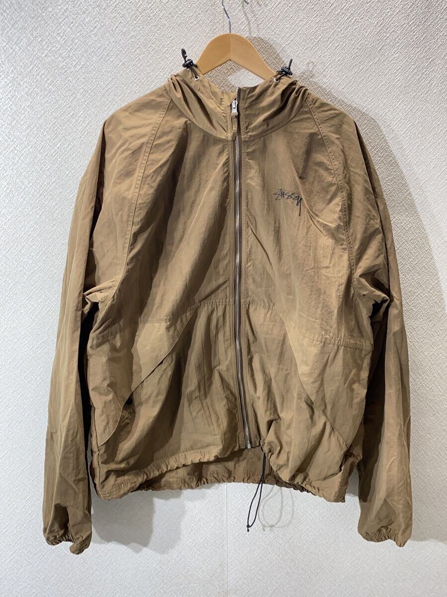 【中古】STUSSY◆ステューシー/ナイロンジャケット/XXL/ナイロン/BRW【メンズウェア】