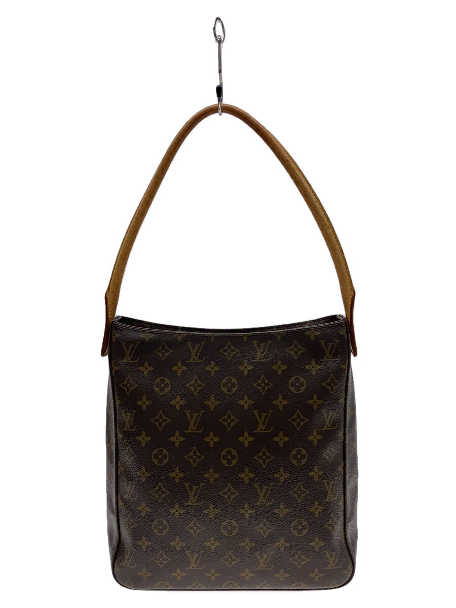 LOUIS VUITTON◆ルーピングGM_モノグラム・キャンバス_BRW/PVC/BRW/総柄//