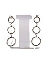 【中古】ピアス/--/SLV/レディース/NINA&JULES/Triple Circle Ring Earrings【服飾雑貨他】