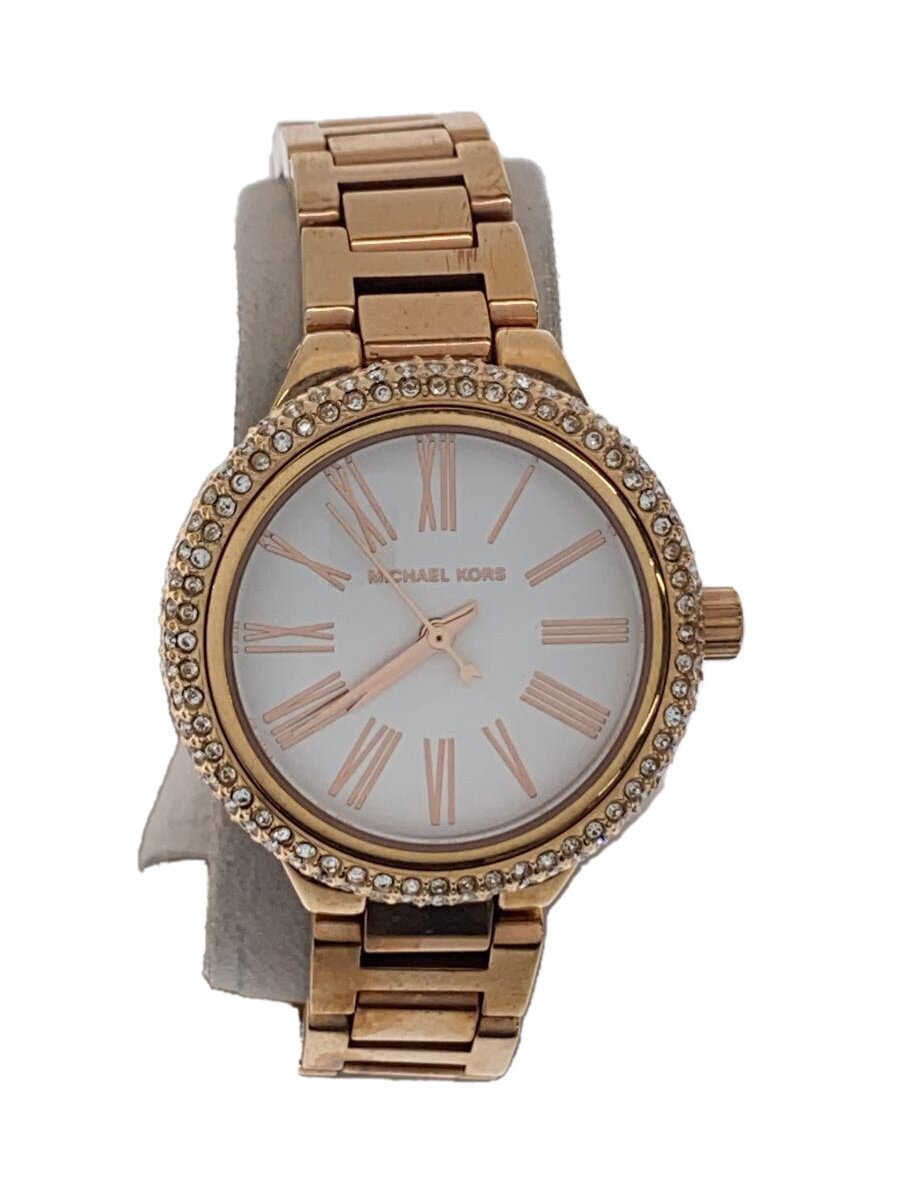 SEIKO - 【中古】MICHAEL KORS◆クォーツ腕時計/ブレスレットセット/アナログ/ステンレス/WHT/GLD/MK-6565【服飾雑貨他】