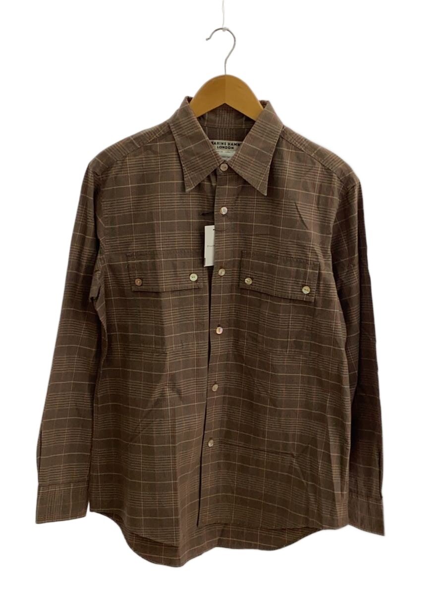 【中古】KATHARINE HAMNETT LONDON◆長袖シャツ/L/コットン/BRW/チェック/934S2570//【メンズウェア】