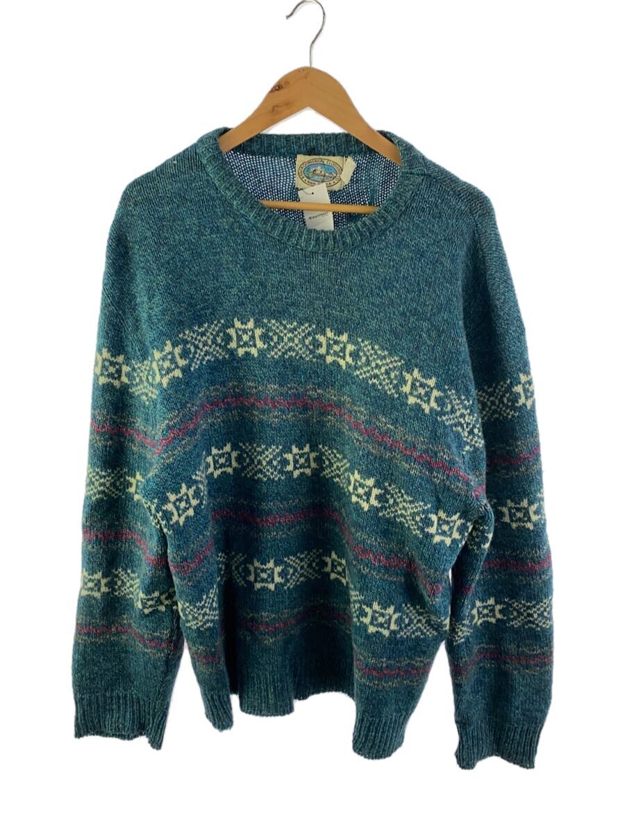 【中古】90s/ENVIRONMENTALLOTHINGCO/ニット・セーター(薄手)/L/ウール/GRN【メンズウェア】