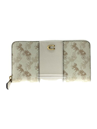 【中古】COACH◆アコーディオンジップ/ホース&キャリッジプリント/PVC/WHT/総柄/レディース/CI212【服飾雑貨他】 【中古】COACH◆アコーディオンジップ/ホース&キャリッジプリント/PVC/WHT/総柄/レディース/CI212【服飾雑貨他】