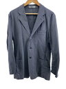 【中古】ISSEY MIYAKE MEN◆テーラードジャケット/M/コットン/GRY/me01-fd072【メンズウェア】
