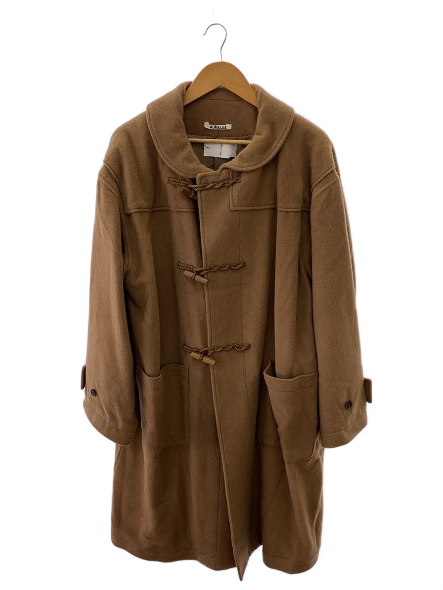 AURALEE◆18AW/BABY CAMEL MOSSER BIG DUFFL/ダッフルコート/3/ウール/BRW/A8AC01MB