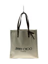 【中古】JIMMY CHOO◆トートバッグ/--/WHT/無地【バッグ】