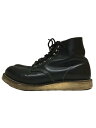 【中古】RED WING◆レースアップブーツ/US7.5/BLK/レザー/8165【シューズ】