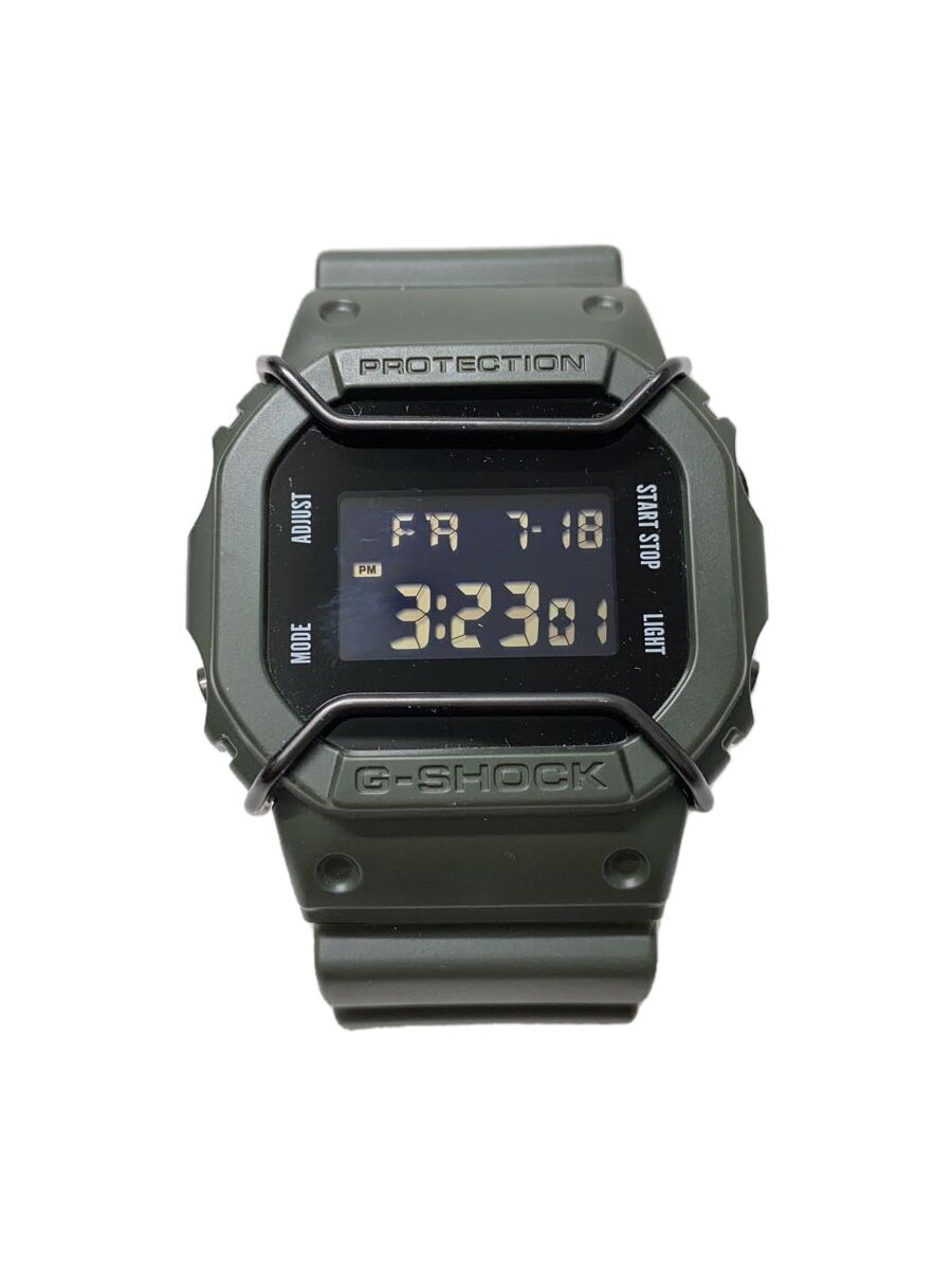 【中古】CASIO◆腕時計/アナログ/ラバー/BLK/KHK【服飾雑貨他】