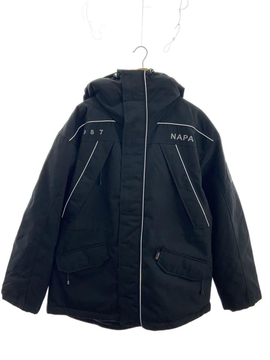 【中古】NAPAPIJRI◆Double name hooded down jacke/M/ナイロン/BLK/np20f-np0a4evl【メンズウェア】