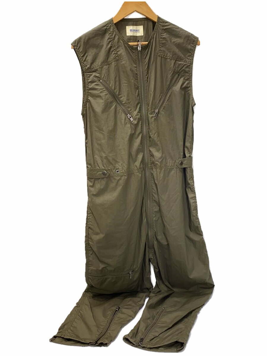 【中古】BEAMS BOY◆オールインワン/--/コットン/KHK/無地/13-17-0126-652【レディースウェア】