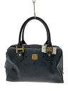 【中古】MCM◆ミニボストンバッグ/PVC/BLK【バッグ】