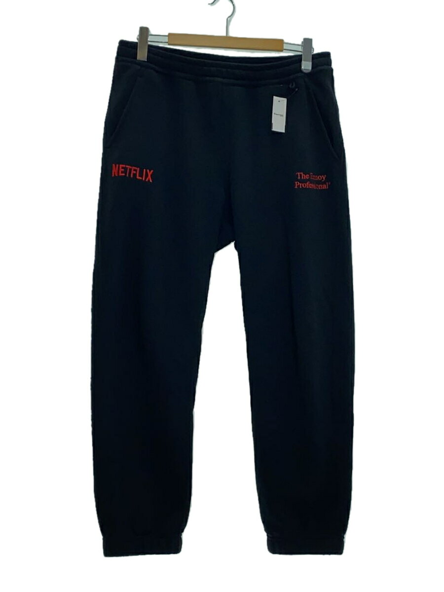 【中古】ENNOY◆×スタイリスト私物×Netflix/SWEAT PANTS/L/コットン/ブラック/AW23BRENPT06N【メンズウェア】