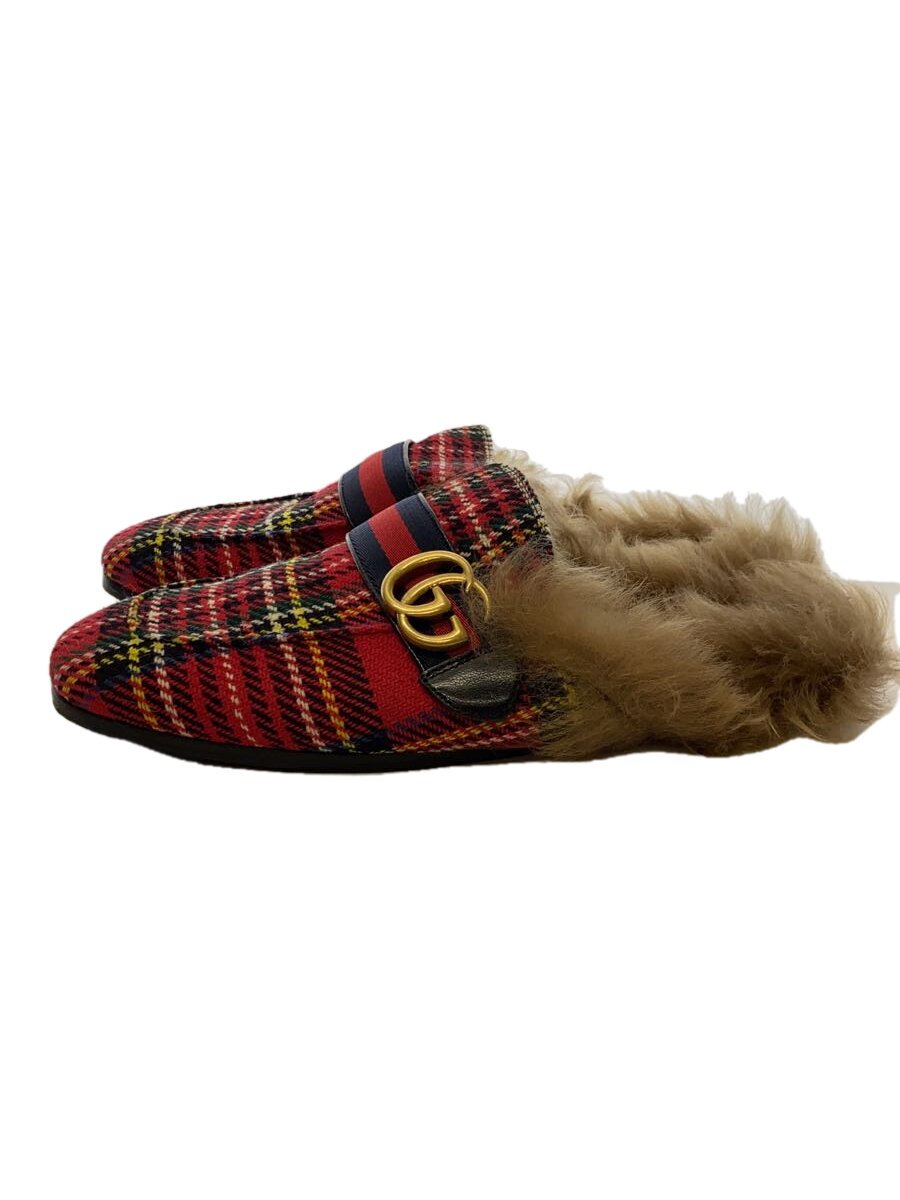 【中古】GUCCI◆サンダル/--/RED【シューズ】