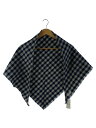 【中古】Porter Classic◆スカーフ/--/BLU/チェック/メンズ/三角ストール【服飾雑貨他】