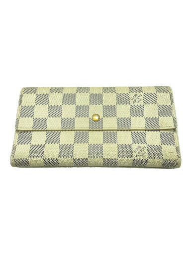 【中古】LOUIS VUITTON◆1)ポルト・フォイユ・サラ_ダミエ・アズール_WHT/PVC/WHT/レディース【服飾雑貨他】 【中古】LOUIS VUITTON◆1)ポルト・フォイユ・サラ_ダミエ・アズール_WHT/PVC/WHT/レディース【服飾雑貨他】