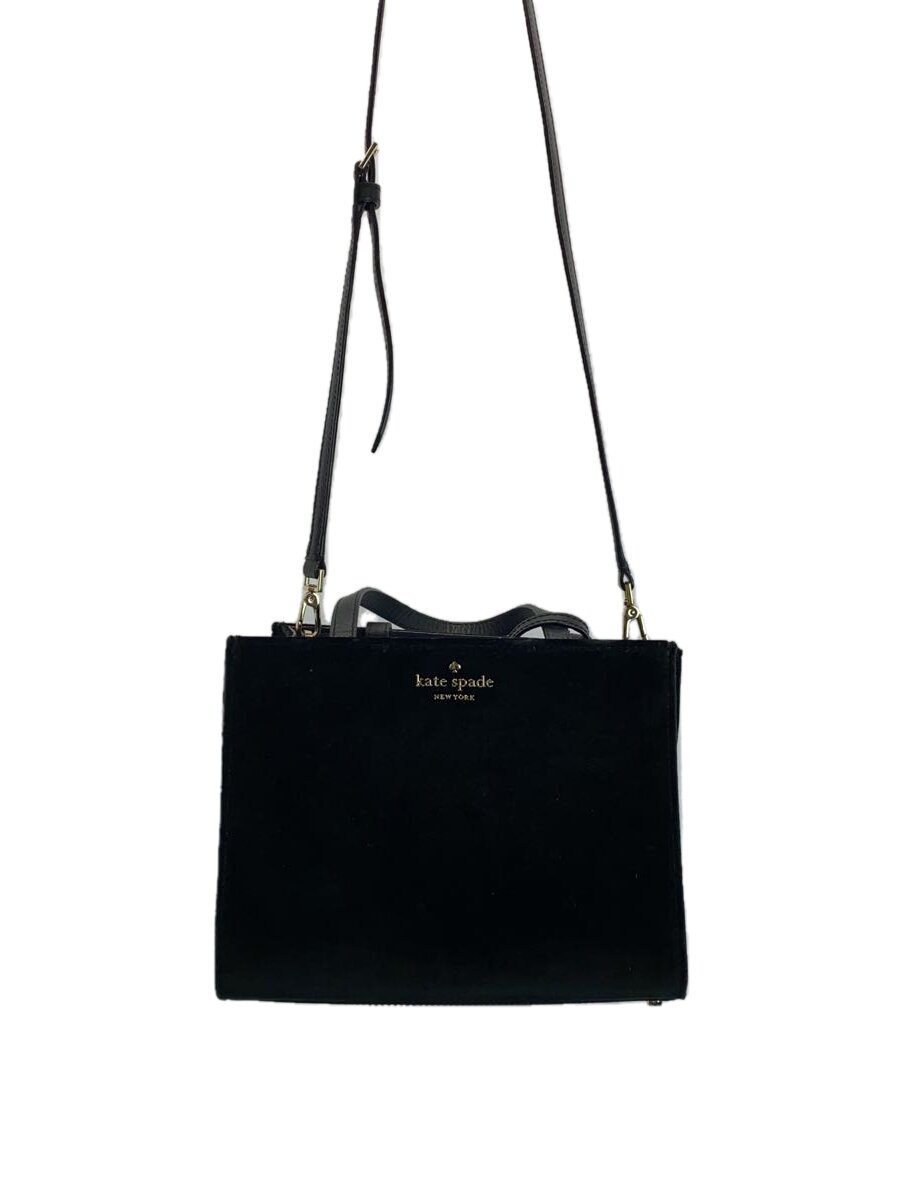 KATE SPADE - 【中古】kate spade new york◆ショルダーバッグ/ベロア/BLK/PXRU9257【バッグ】