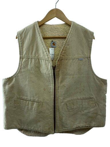【中古】Carhartt◆80s/MADE IN USA/ダックベスト/裏ボア/XL/コットン/BEG【メンズウェア】 【中古】Carhartt◆80s/MADE IN USA/ダックベスト/裏ボア/XL/コットン/BEG【メンズウェア】