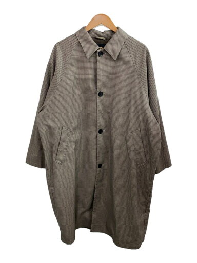 【中古】HARE◆ハレ/HA030140AD/コート/S/ポリエステル/ブラウン/千鳥格子【メンズウェア】 【中古】HARE◆ハレ/HA030140AD/コート/S/ポリエステル/ブラウン/千鳥格子【メンズウェア】
