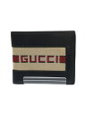 【中古】GUCCI◆2ツ折サイフ_ウェブ_GGスプリーム/--/BLK/メンズ【服飾雑貨他】 1