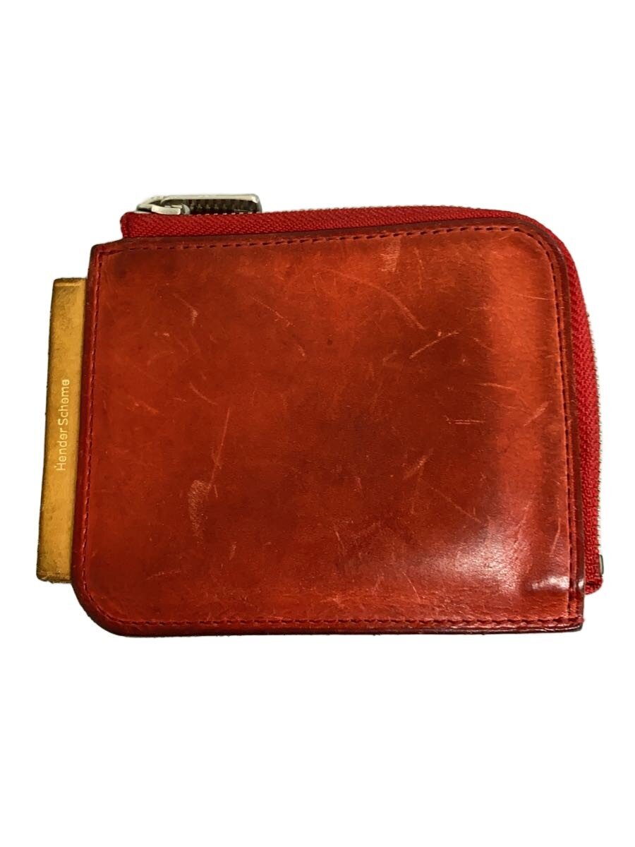 【中古】Hender Scheme◆l purse/財布/レザー/RED/メンズ【服飾雑貨他】