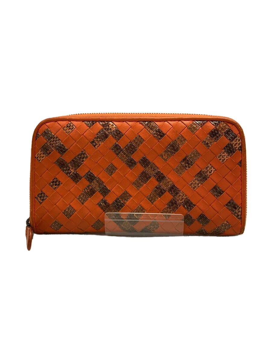 【中古】BOTTEGA VENETA◆長財布/--/ORN/