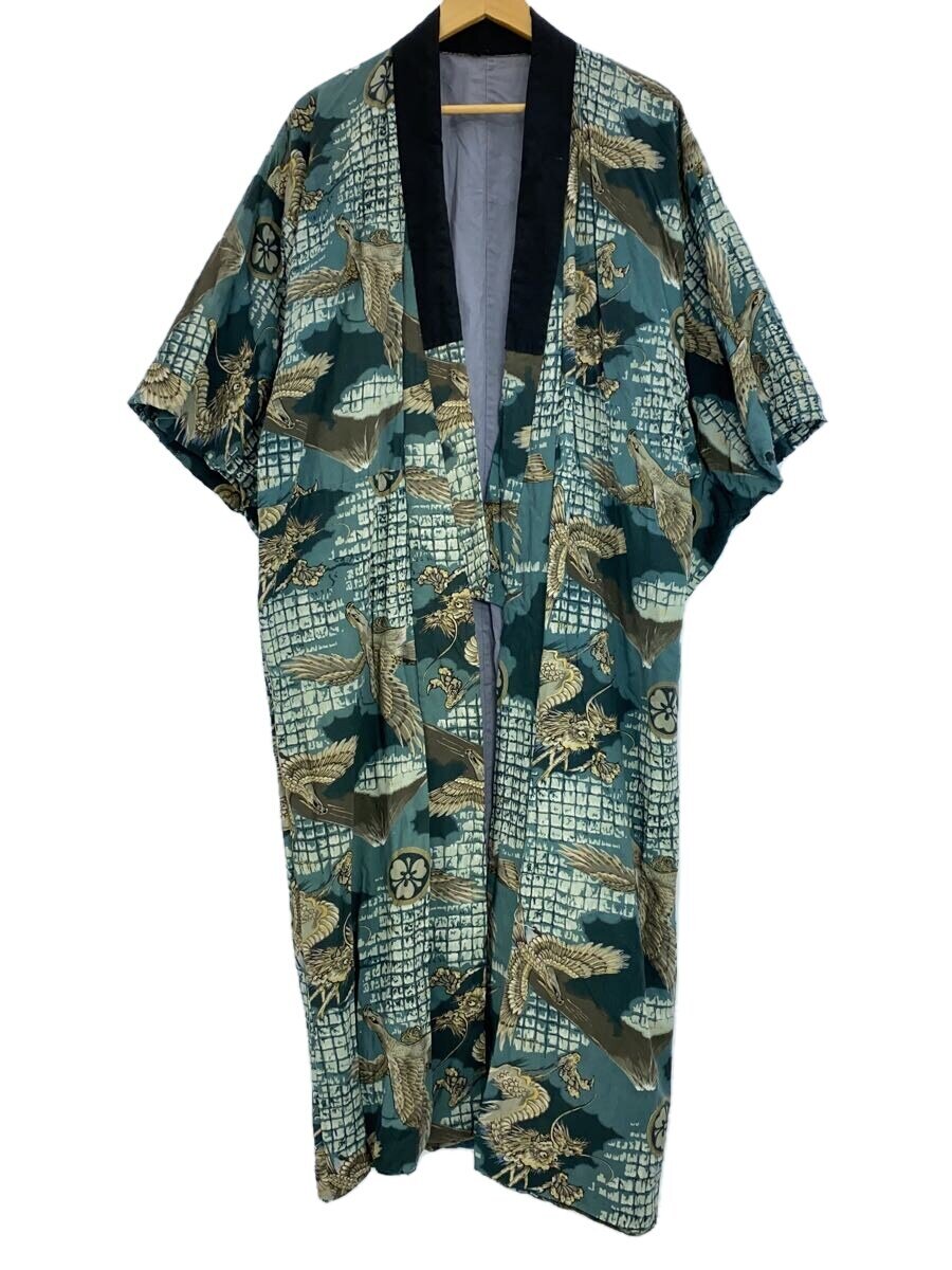 【中古】長襦袢/龍/鷹/ジャケット/BLU/総柄【メンズウェア】