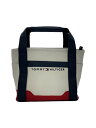 【中古】TOMMY HILFIGER◆バッグ/レザー/WHT【バッグ】