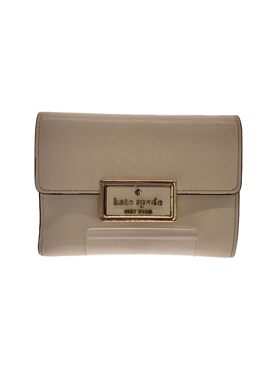 【中古】kate spade new york◆リーガンミデイアムフラップウォレット/2つ折り財布/...