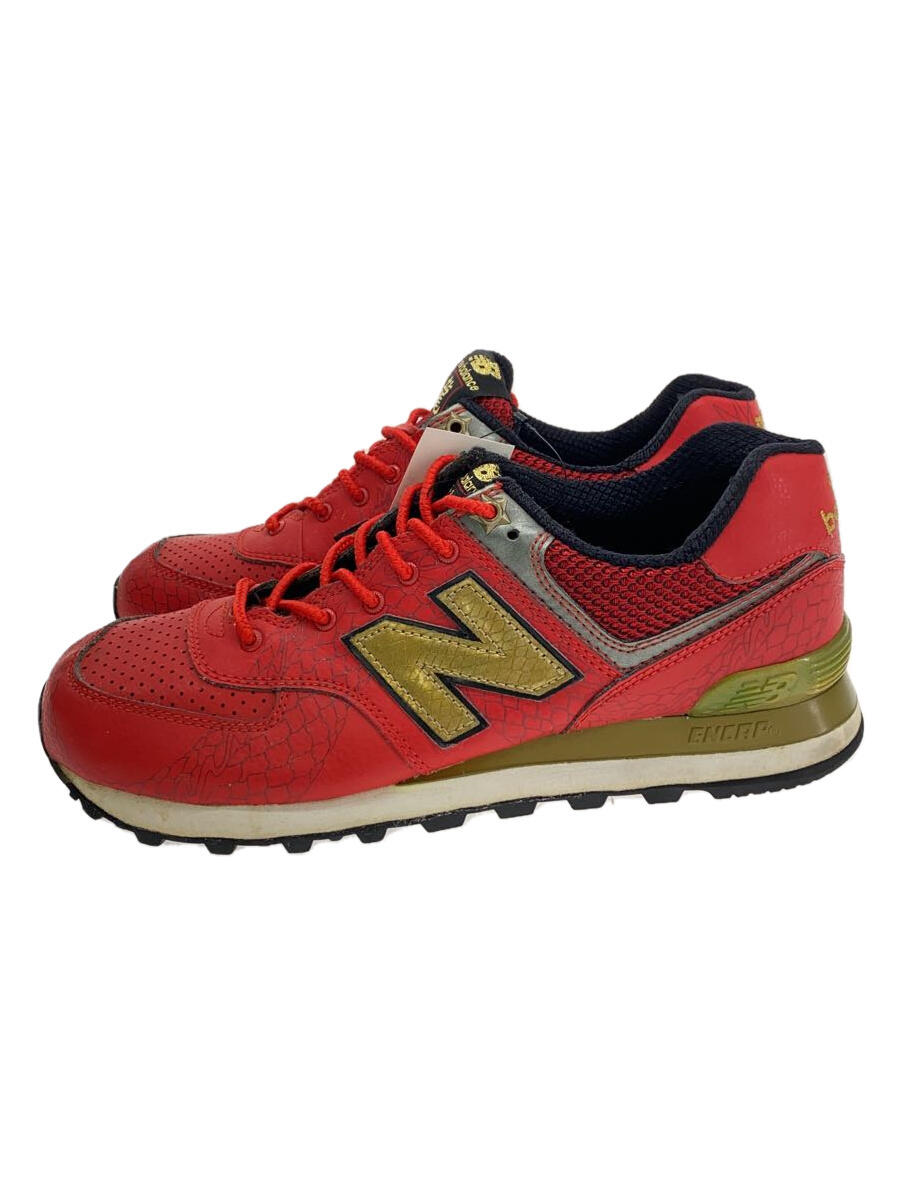 【中古】NEW BALANCE◆ML574/レッド/26cm/RED【シューズ】