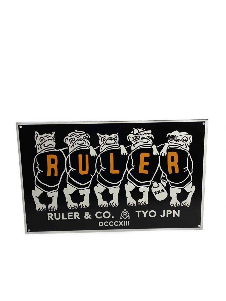 【中古】Ruler◆サイン看板/インテリア雑貨/ブラック/RUL-5420-48/FELLOWES METAL SIGN/【インテリア小物・日用雑貨】