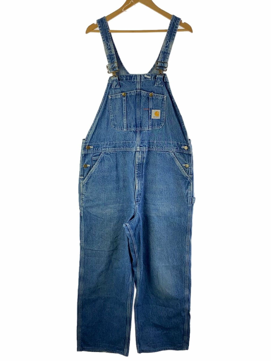 【中古】Carhartt◆オーバーオール/40/コットン/IDG/USA製【メンズウェア】