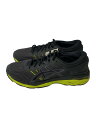 【中古】ASICS◆GEL-KAYANO 24/ランニングシューズ/25.5cm/ブラック/TJG957【シューズ】