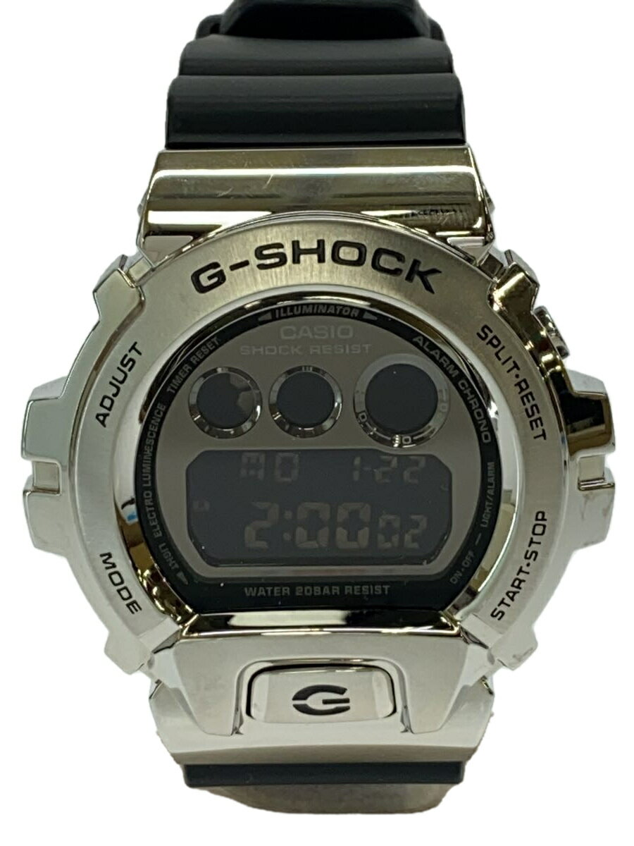 【中古】CASIO◆腕時計/デジタル/ラバー/SLV/GRY/GM-6900【服飾雑貨他】