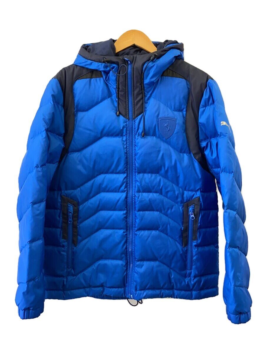 【中古】PUMA◆ダウンジャケット/L/ポリエステル/BLU/567931【メンズウェア】