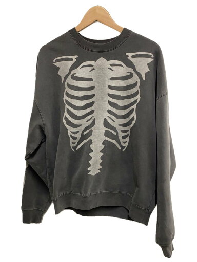 【中古】VANSON◆BONE CREW NECK/スウェット/M/コットン/GRY【メンズウェア】 【中古】VANSON◆BONE CREW NECK/スウェット/M/コットン/GRY【メンズウェア】