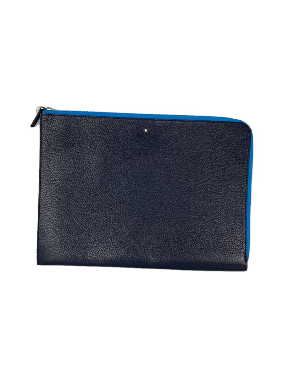 Other - 【中古】MONTBLANC◆クラッチバッグ/バッグ/レザー/ネイビー【バッグ】