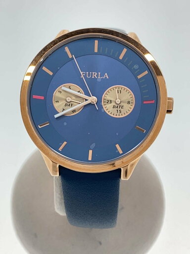 【中古】FURLA◆クォーツ腕時計/アナログ/レザー/BLU/BLU/4251102549【服飾雑貨他】 【中古】FURLA◆クォーツ腕時計/アナログ/レザー/BLU/BLU/4251102549【服飾雑貨他】