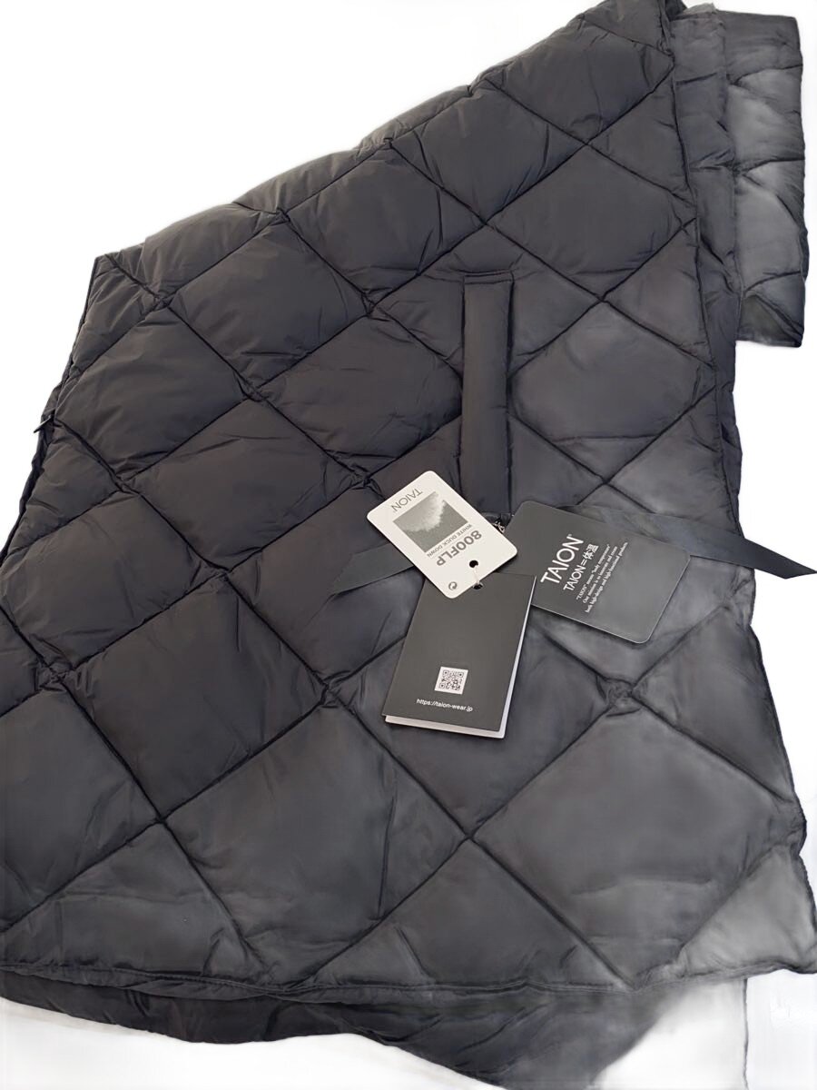 【中古】TAION◆ダウンストール/ナイロン/BLK/レディース/R201CI2-STL【服飾雑貨他】
