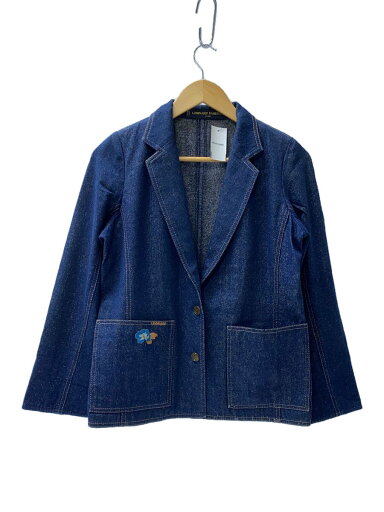 【中古】LEONARD◆テーラードジャケット/--/シルク/BLU/D-HG-2【レディースウェア】 【中古】LEONARD◆テーラードジャケット/--/シルク/BLU/D-HG-2【レディースウェア】